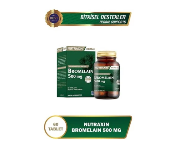 Nutraxin Bromelain 500 Mg 60 Tablet - SKT:04/2027