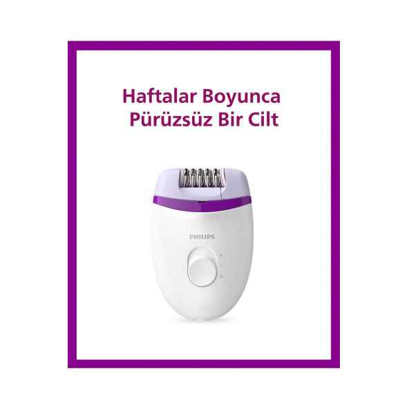 Philips BRE225/05 Kablolu Epilatör,Bacak İçin Kullanım,2 Hız Ayarı,Yıkanabilir Başlık