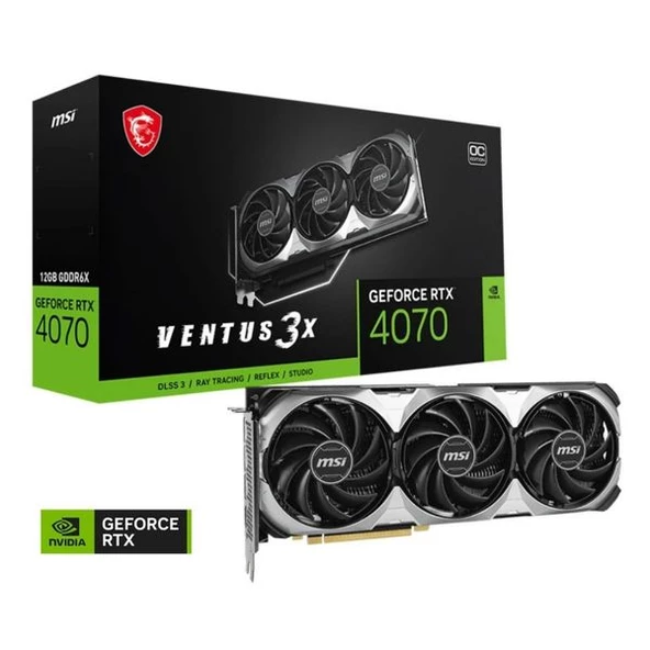 MSI RTX 4070 Ventus 3X E 12G OC 192 Bit GDDR6X 12 GB Ekran Kartı