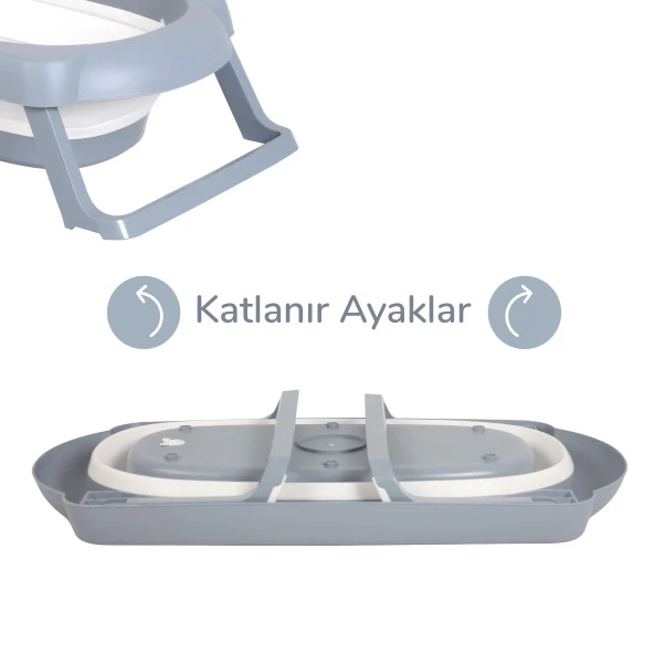 Wellgro 3 Parça Bebek Küvet Seti, Bebek Banyo Küveti 50 Litre - 6