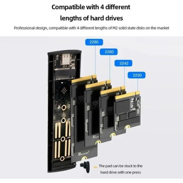 DAYTONA  SHL-R320 HARİCİ SSD KUTU M.2 Nvme TİP-C 3 - 5