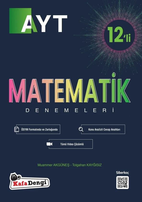 KAFA DENGİ YAYINLARI AYT Matematik Branş Denemesi(12'li) (Tümü Video Çözümlü)