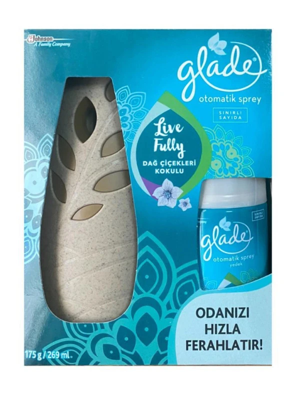 Glade Otomatik Sprey Sistem ve Yedek Dağ Çiçekleri Oda Kokusu