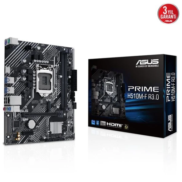 ASUS PRIME H510M-F R3.0 DDR4 HDMI PCIE 3.0 1200p v2 ürün görseli