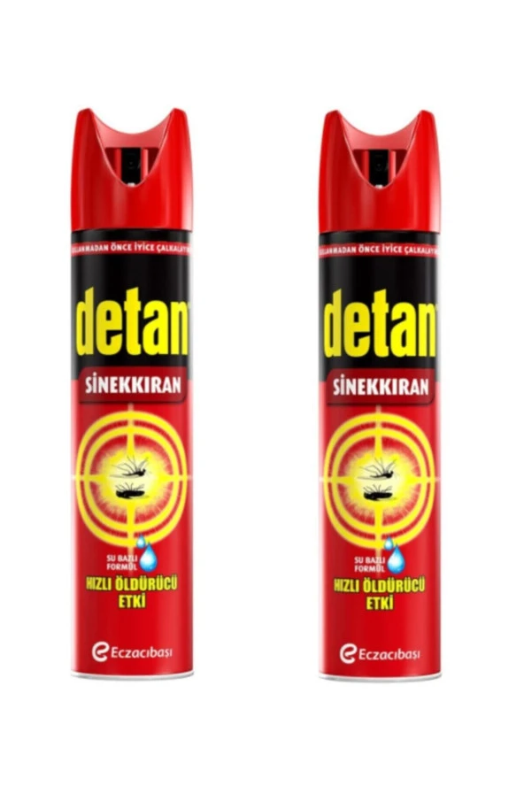 Detan Sinekkıran Su Bazlı Aeresol 275 ml X 2 Adet