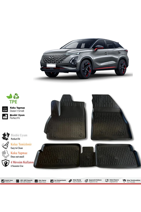 İzoref Chery FX 2022 Model 4D Havuzlu Paspas - 1