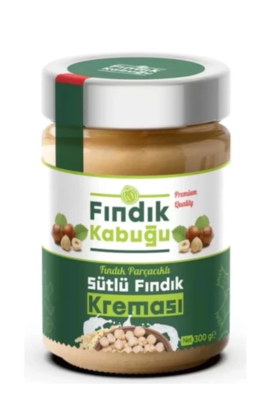 Fındık Kabuğu Fındık Parçacıklı Sütlü %13 Fındık Kreması 300 gr