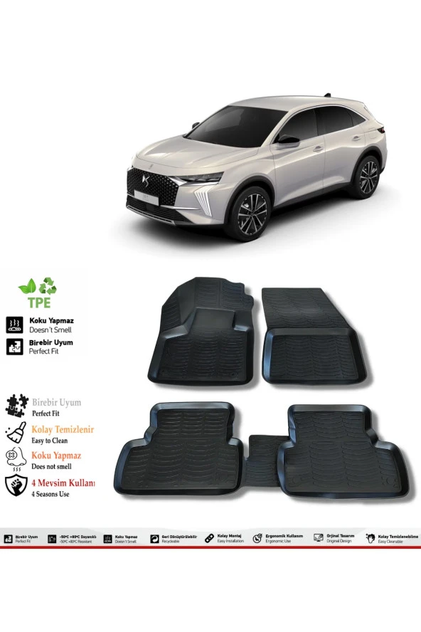 İzoref DS7 Crossback 2026 Model 4D Havuzlu Paspas