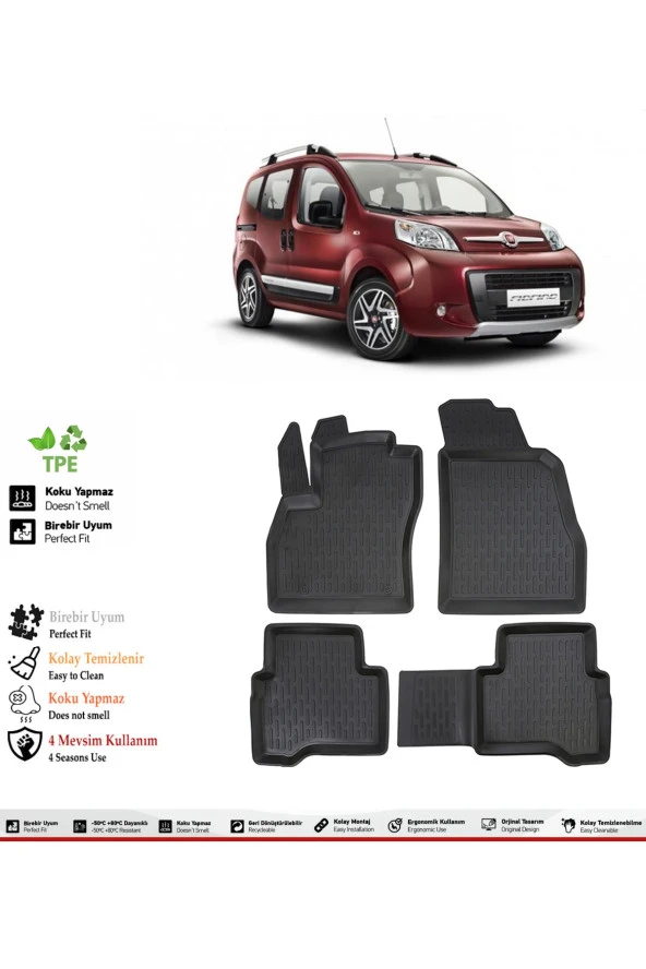 İzoref Fiat Fiorino 2015 Model 4D Havuzlu Paspas ürün görseli