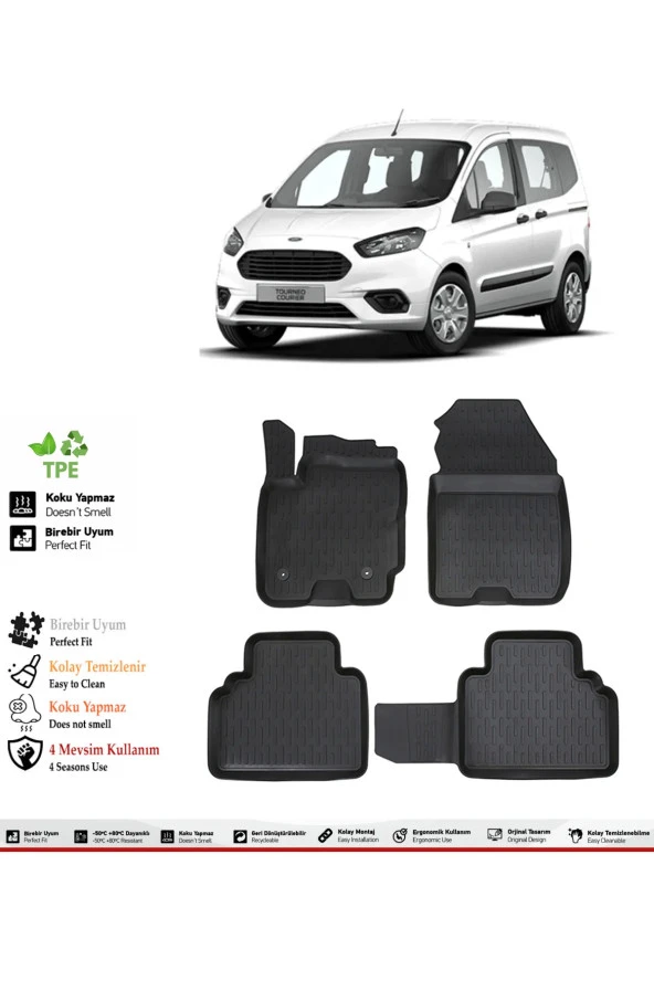 İzoref Ford Courier 2021 Model 4D Havuzlu Paspas ürün görseli