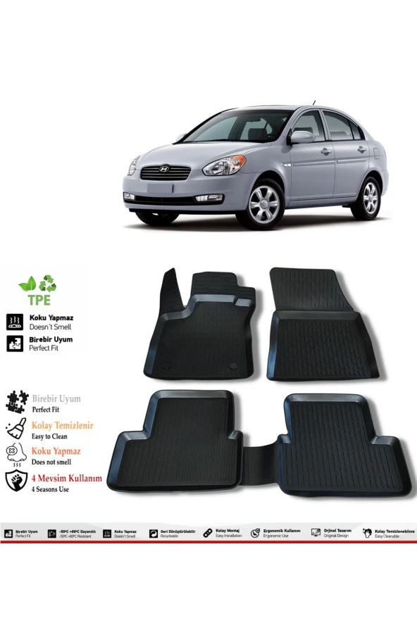 İzoref Hyundai Accent Era 2011 Model 4D Havuzlu Paspas