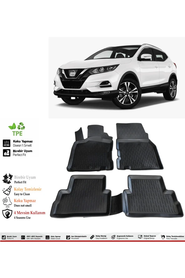 İzoref Nissan Qashqai 2015 Model 4D Havuzlu Paspas ürün görseli