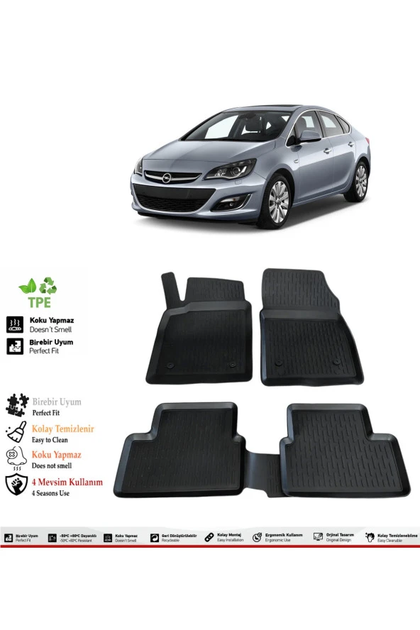 İzoref Opel Astra J 2011 Model 4D Havuzlu Paspas ürün görseli