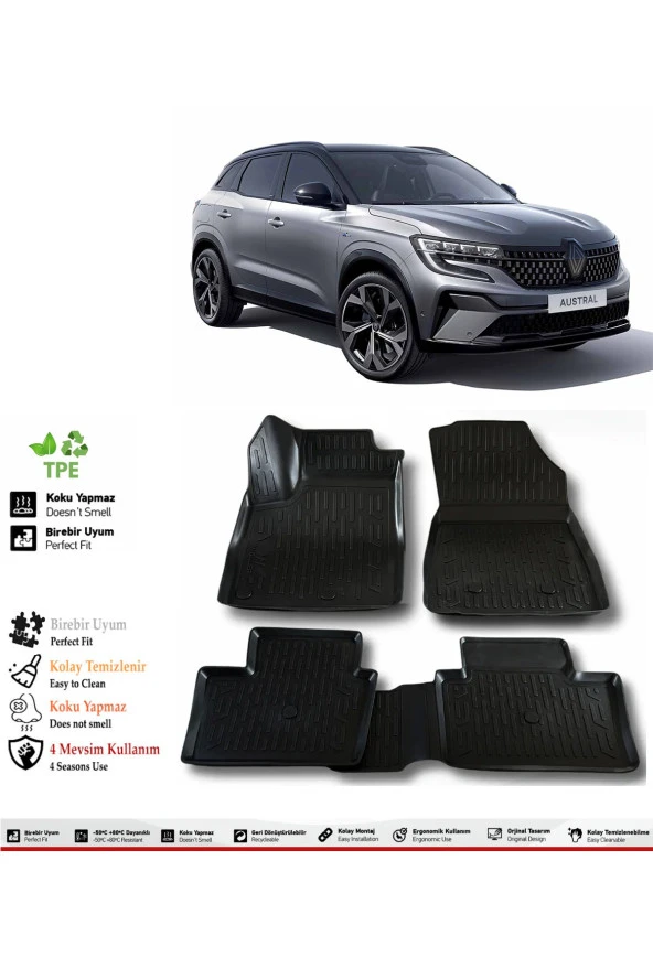 İzoref Renault Austral 2025 Model 4D Havuzlu Paspas ürün görseli