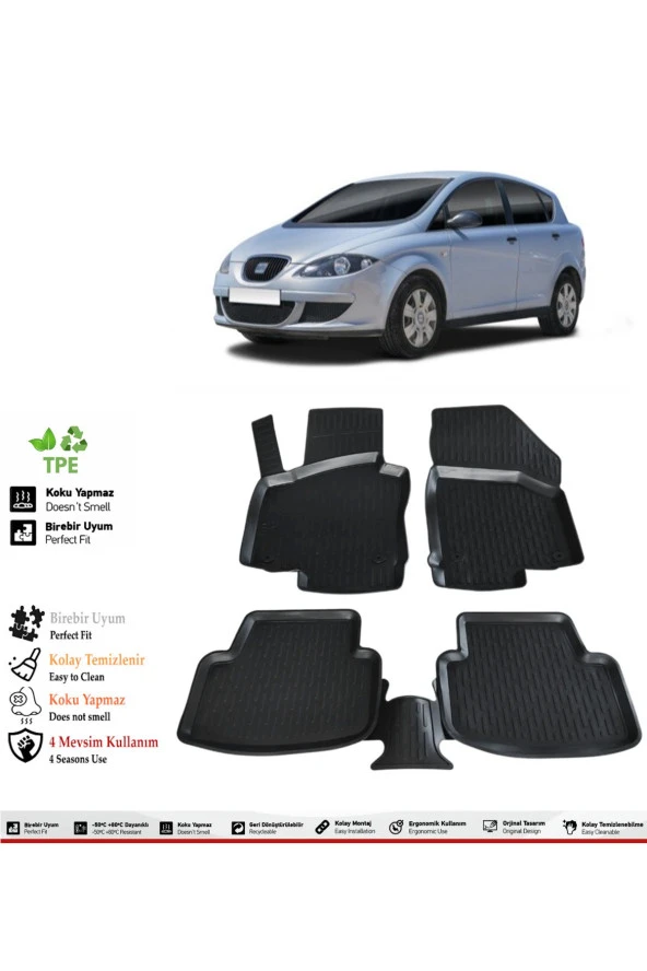 İzoref Seat Toledo 2009 Model 4D Havuzlu Paspas - 1
