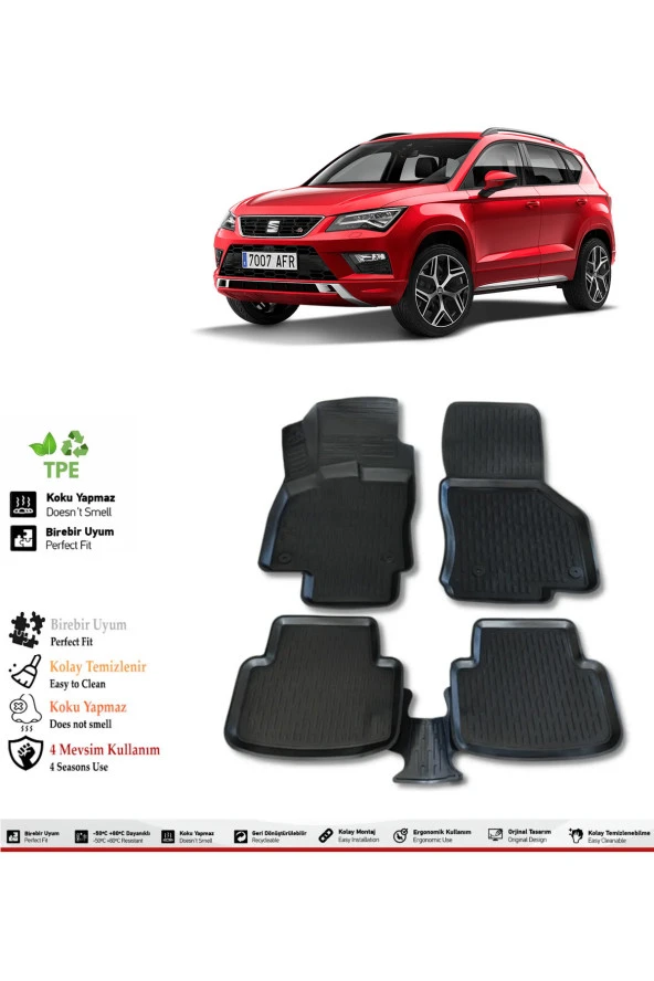 İzoref Seat Ateca 2024 Model 4D Havuzlu Paspas ürün görseli