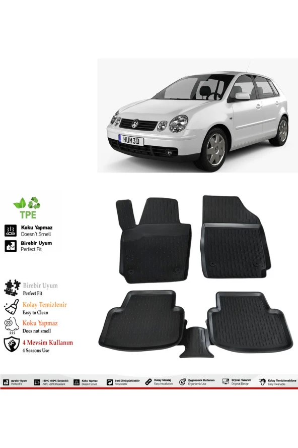 İzoref Volkswagen Polo 2007 Model 4D Havuzlu Paspas ürün görseli
