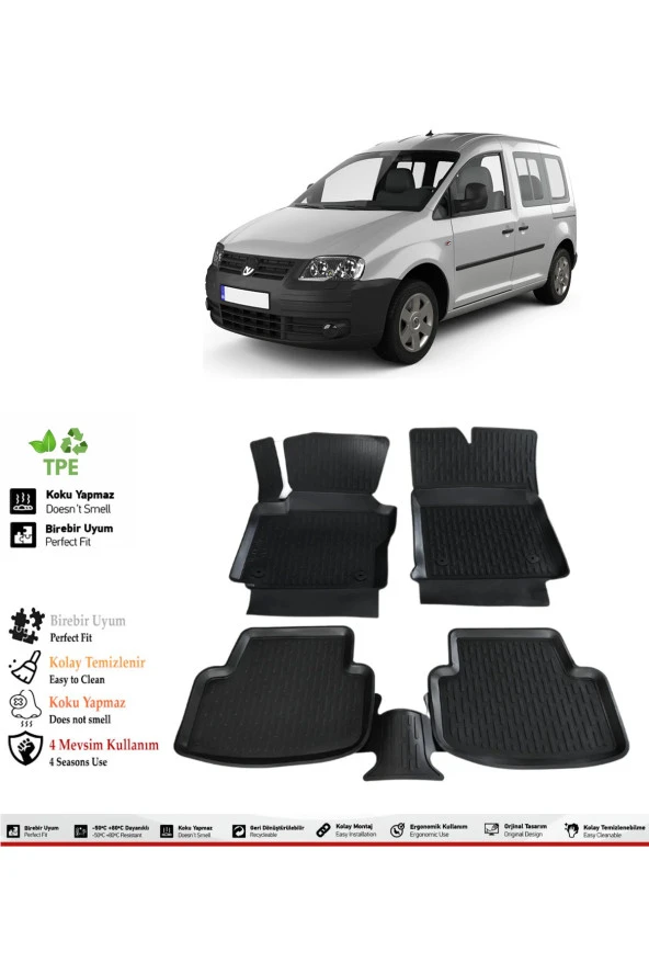 İzoref Volkswagen Caddy 2008 Model 4D Havuzlu Paspas ürün görseli