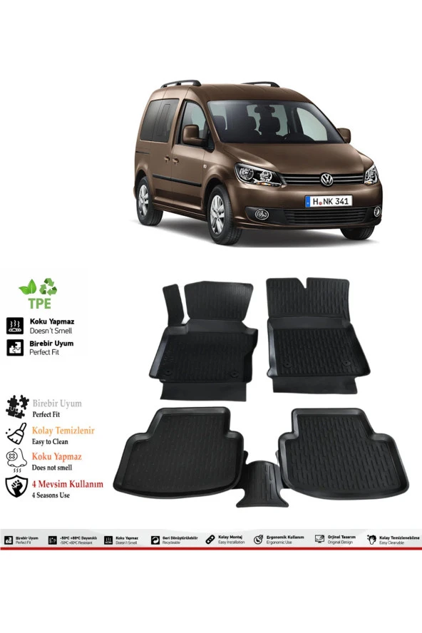 İzoref Volkswagen Caddy 2014 Model 4D Havuzlu Paspas ürün görseli