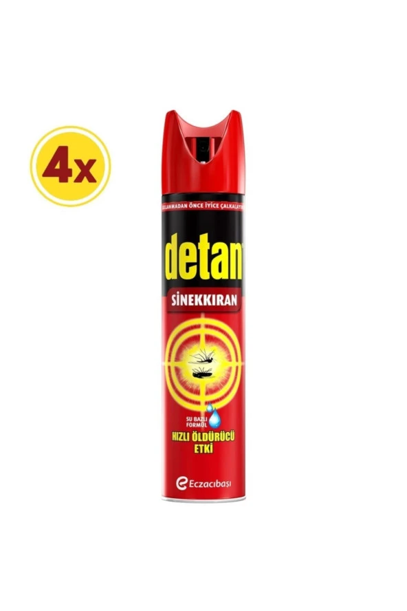 Detan Sinekkıran Su Bazlı 275 ml X 4 Adet