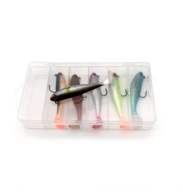 Valkyrie 6 Adet 9cm 12gr Yumuşak Silikon 3D Balık Sahte Olta Yem Seti Wobbler Levrek Yemi - 5