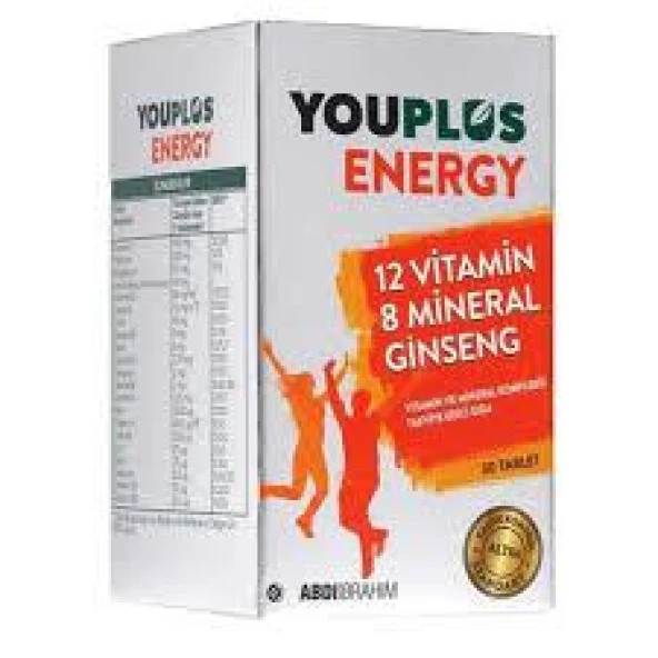 Youplus Energy Vitamin ve Mineral Kompleksi 30 Tablet - Diş Beyazlatıcı Köpük Hediye