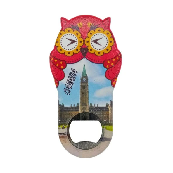 Kanada Temalı Baykuş Magnet Kapak Açacak ürün görseli