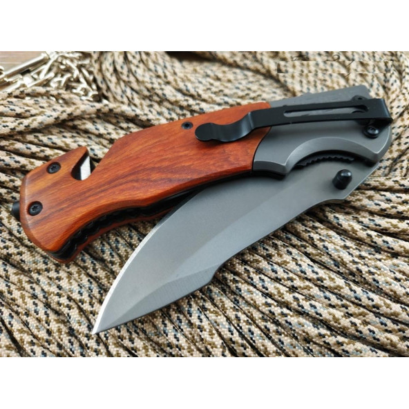 Browning DA308 Ahşap Kurtarma Kamp Çakısı - 2