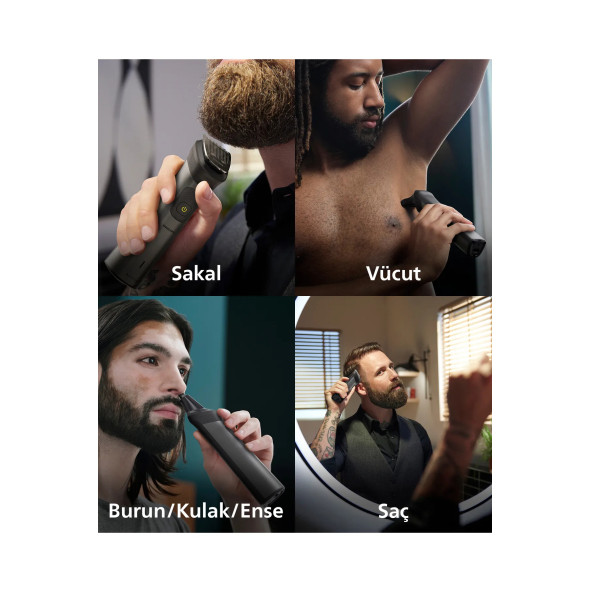 Philips 10'u 1 Arada Erkek Bakım Seti Mg5920/15-yüz/saç/vücut (ISLAK/KURU KULLANIM) - 2