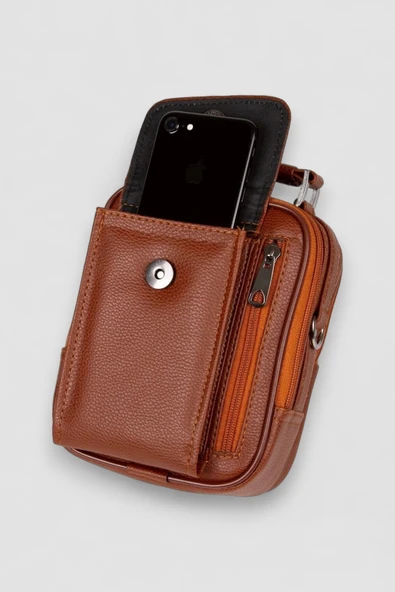 Lederax Çelik Kasalı Telefon Bölmeli El ve Omuz Çantası Orta Boy LD495 - 4