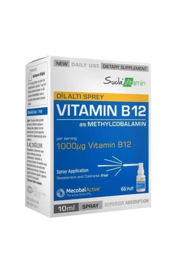Suda Vitamin B12 Dil Altı Spreyi 10 ml