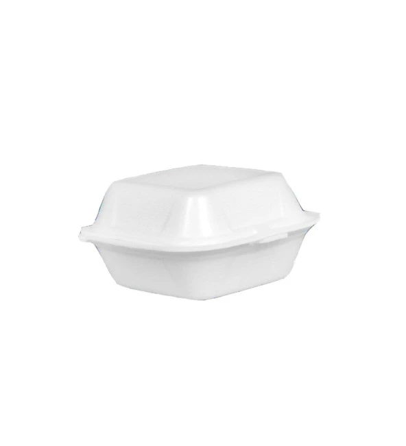Dağyüce Tek Kullanımlık Köpük Hamburger Kapaklı Kase Kutu - 15x15x8 Cm. - 100 Adet - Resim 2