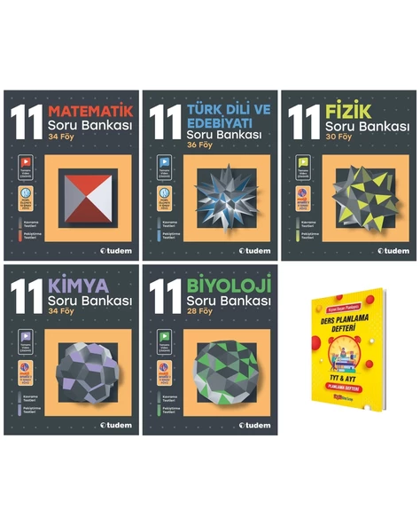 11. Sınıf Matematik Edebiyat Fizik Kimya ve Biyoloji Soru Bankası Sayısal 5li Set