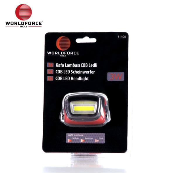 WORLDFORCE KAFA LAMBASI COB LEDLİ 3W (PİLLİ ÇALIŞIR) 11406 - 2