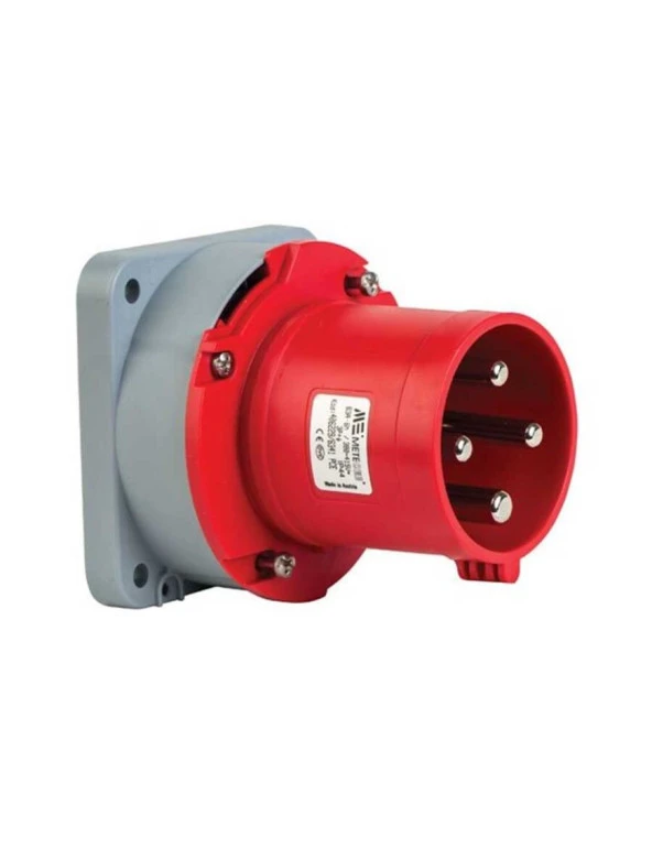 Mete Enerji 406229 4X63A IP44 Makine Fişi -Düz- 380-415 V