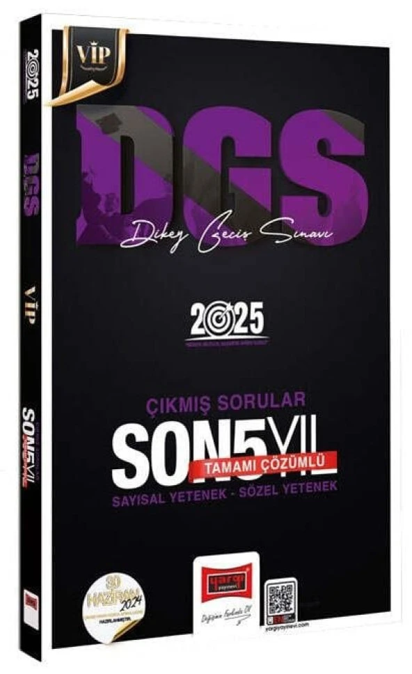 Yargı 2025 DGS VIP Çıkmış Sorular Son 5 Yıl Çözümlü Yargı Yayınları