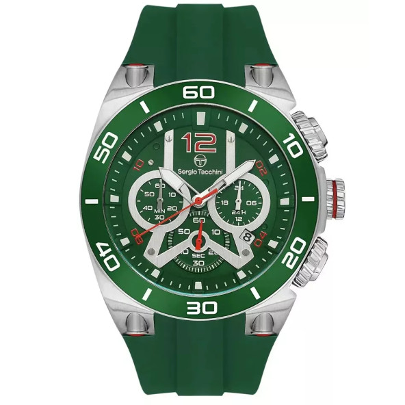 Sergio Tacchini ST.5.10004-1 Chronograph Sport Yeşil Erkek Kol Saati