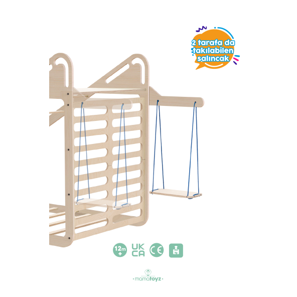 Sleepy Montessori Karyola Ve Arka Aksesuarları Yazı Tahtası Masa Salıncak - 3