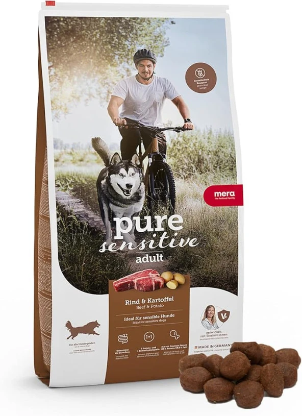 MERA Pure Sensitive Kuzulu Mini Irk Köpek Maması 4 Kilogram  SığırEtli(Yetişkin)12.5Kilogram