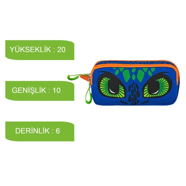 Muggle 2 Bölmeli Dragons Kalemlik MU-9169 - 2