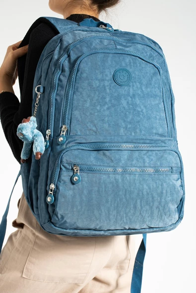 Ultra Hafif Çok Cepli Su Geçirmez Sırt Çantası Unisex Mavi (Model: 571-1G)