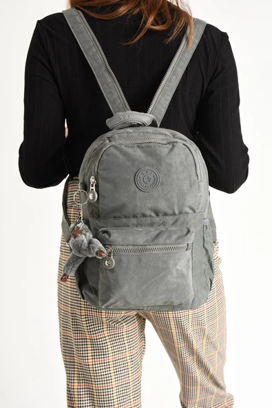 571 collections Hem Sırt Hem Göğüs Spor Genç Kadın Çantası Gri (Model: 571-8C) - 2