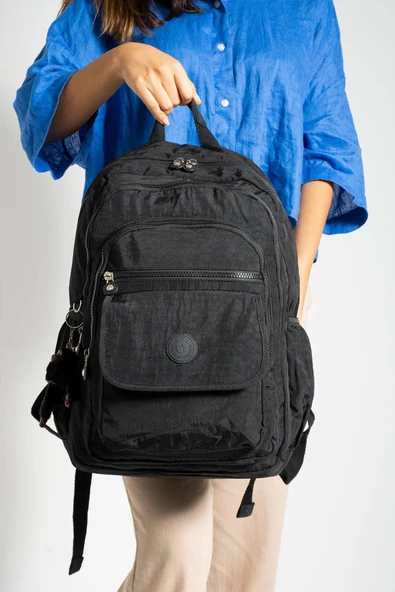 571 collections Ultra Hafif Çok Cepli Su Geçirmez Sırt Çantası Unisex Siyah (Model:571-2A) - Resim 2