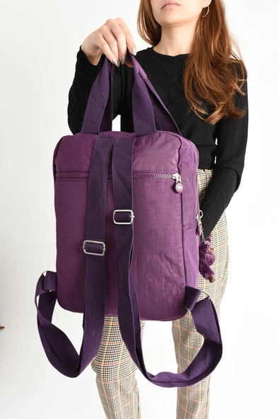 571 collections İki Fonksiyonlu Sırt ve El Çantası Ultra Hafif Mor (Model:571-5H) - Resim 3