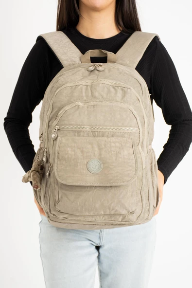 571 collections Ultra Hafif Çok Cepli Su Geçirmez Sırt Çantası Unisex Vizon (Model: 571-2A) - Resim 3