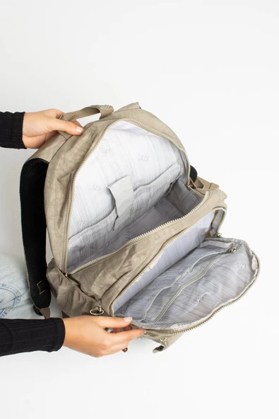 571 collections Ultra Hafif Çok Cepli Su Geçirmez Sırt Çantası Unisex Vizon (Model: 571-2A) - Resim 4