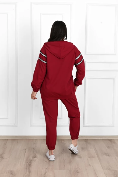 Kadın Sim Detaylı  Büyük Beden Eşofman Takımı 3671-23 - 6