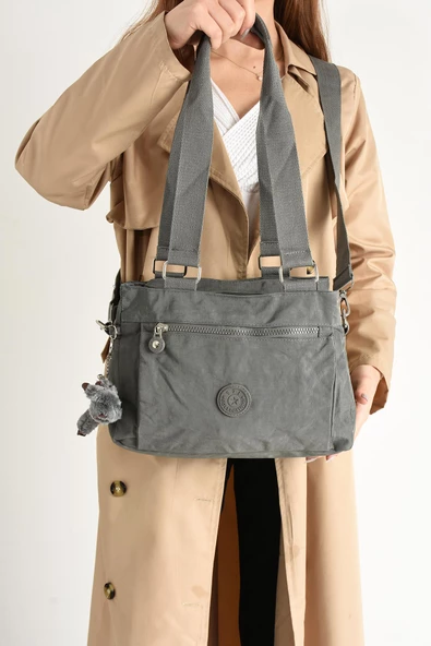 571 collections Ultra Hafif Su Geçirmez Çok Cepli Omuz Çantası Gri (Model: 571-5F) - Resim 2