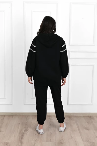 Kadın Sim Detaylı  Büyük Beden Eşofman Takımı 3671-23 - 3