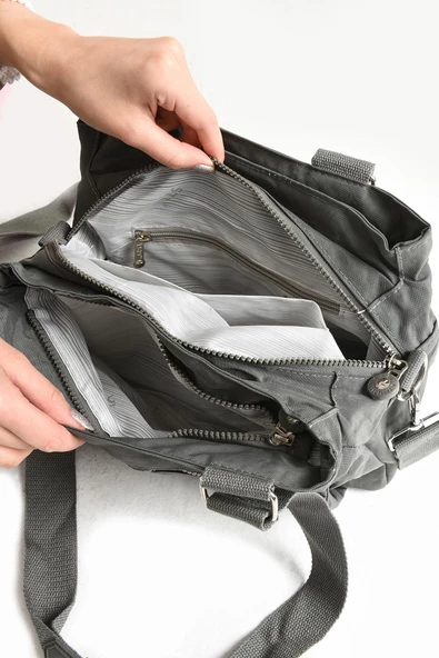 571 collections Ultra Hafif Su Geçirmez Çok Cepli Omuz Çantası Gri (Model: 571-5F) - Resim 4